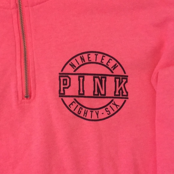 PINK Vintage zip up crew neck - Picture 4 of 4